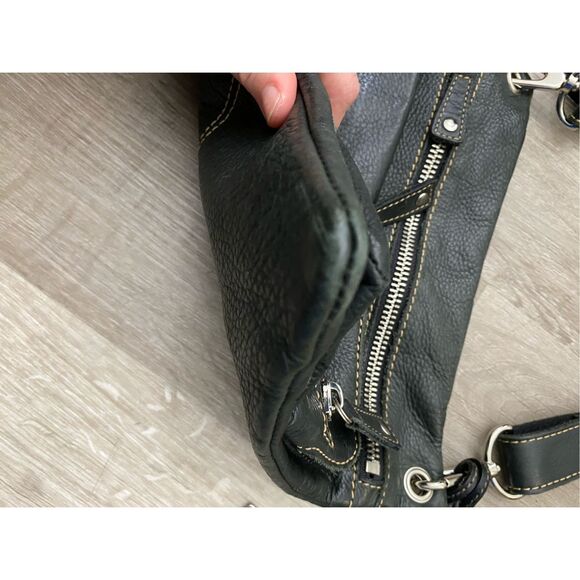 FOSSIL Sutton Black Pebbled Leather Crossbody Shoulder Bag Purse, MP $200 - Picture 3 of 9